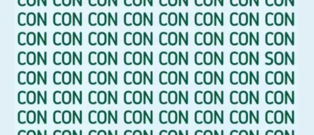 Prueba visual: pocas personas logran encontrar la palabra "son"