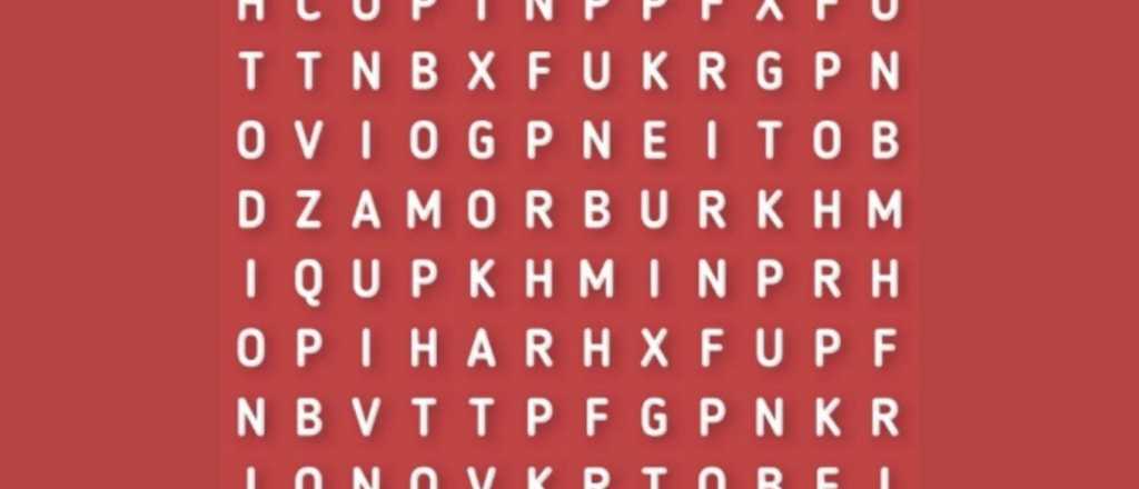 Sopa de letras: &iquest;pod&eacute;s encontrar la palabra "amor" en la imagen? 