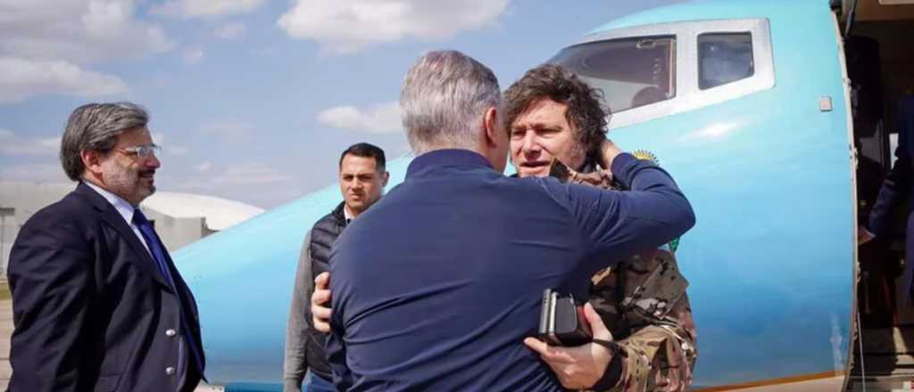 Milei recorri&oacute; las zonas afectadas por incendios en C&oacute;rdoba