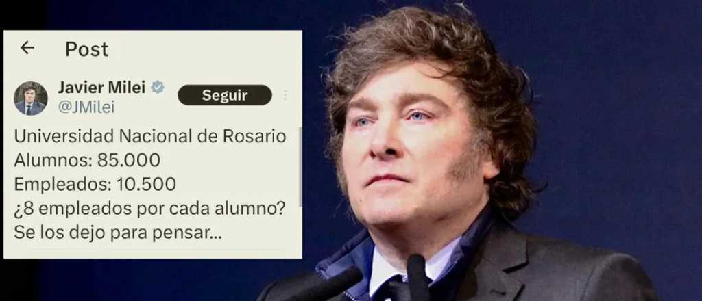 Milei hizo un posteo con un error matem&aacute;tico y lo condenaron en las redes