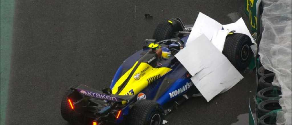 Colapinto se accidentó y se quedó sin clasificación en Brasil