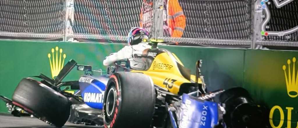 Video: el feo choque de Colapinto que preocup&oacute; a todos en Las Vegas