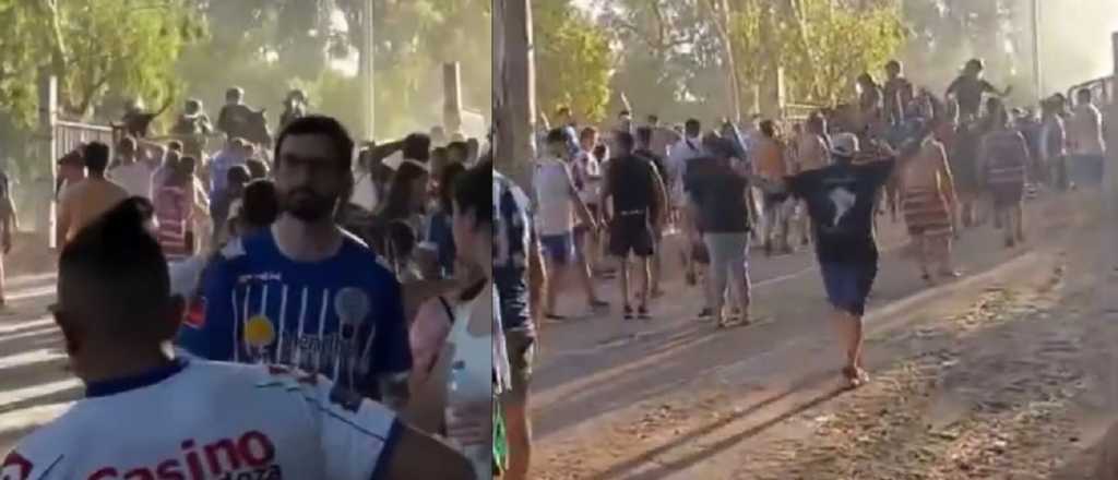 Videos: disturbios entre polic&iacute;as e hinchas antes de Godoy Cruz - V&eacute;lez Sarsfield