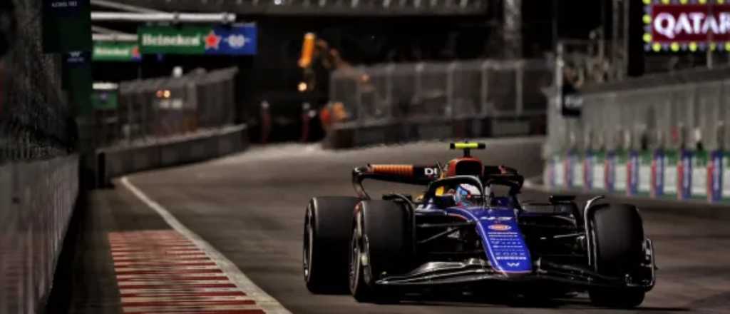 Colapinto qued&oacute; 19&deg; en la &uacute;nica pr&aacute;ctica del Gran Premio de Qatar