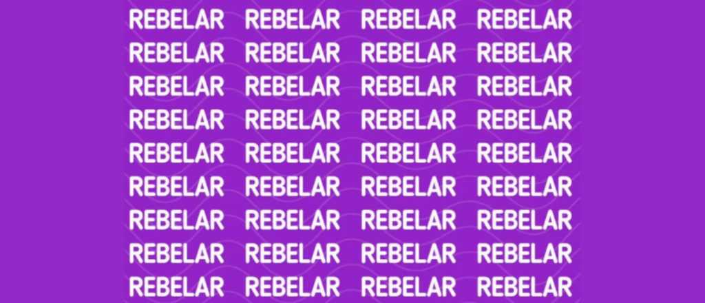 Sopa de letras: ¿dónde se encuentra la palabra diferente a "rebelar"?