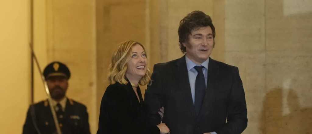 Milei estrech&oacute; su v&iacute;nculo con Meloni y sigue su agenda en Italia