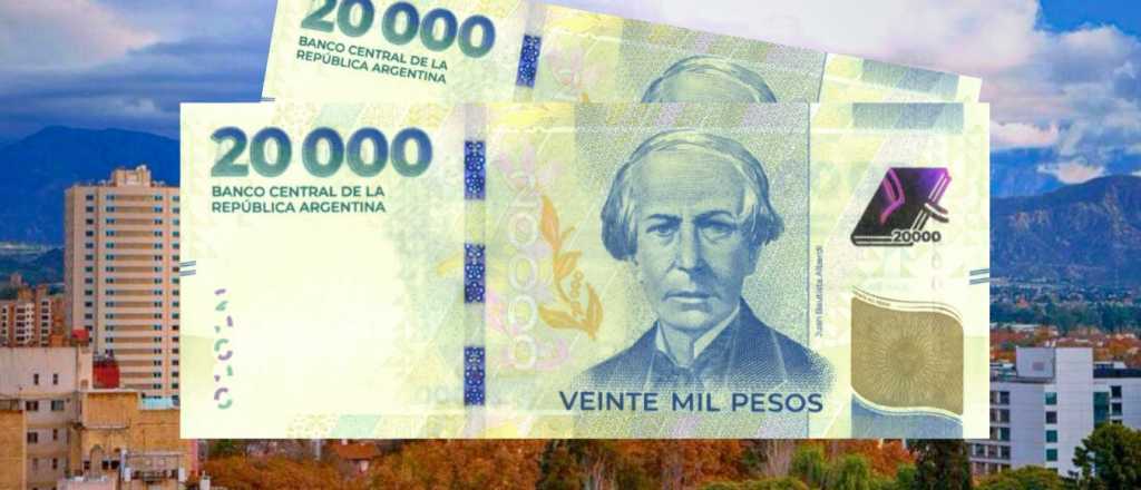 Este mi&eacute;rcoles llegan los billetes de $20.000 a Mendoza