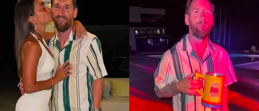 Messi celebr&oacute; A&ntilde;o Nuevo: cumbia, familia y su famosa jarra personalizada