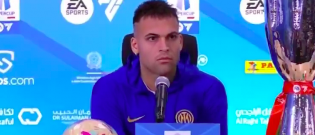 El incre&iacute;ble susto de Lautaro Mart&iacute;nez en plena conferencia