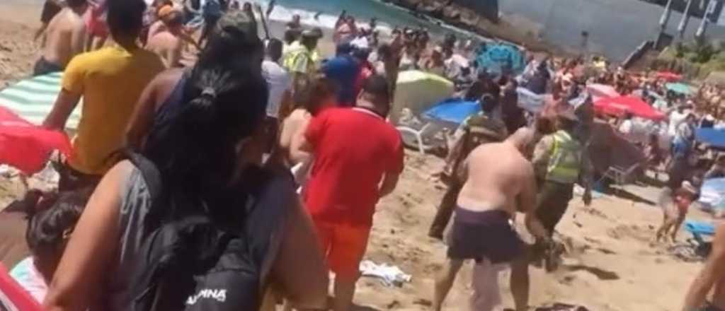 Video: sorpresiva pelea con cuchillos en una playa de Vi&ntilde;a del Mar