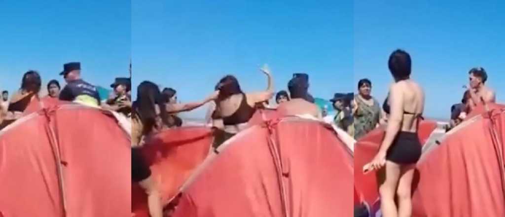 Video: pelea y agresiones entre mujeres por la música fuerte en la playa