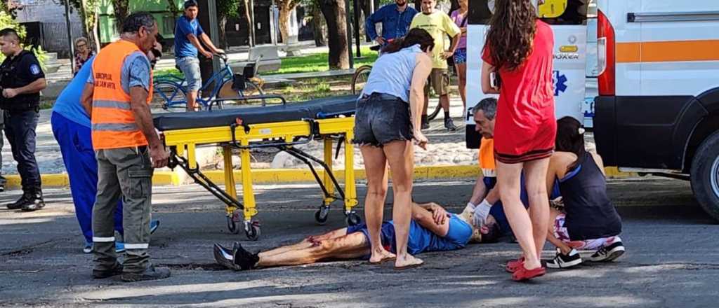 Cruzó la calle y lo atropellaron en San Martín