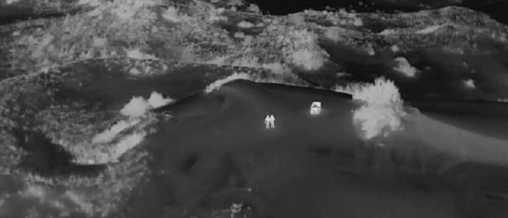 Con drones y cámaras térmicas: rescate de película en San Rafael