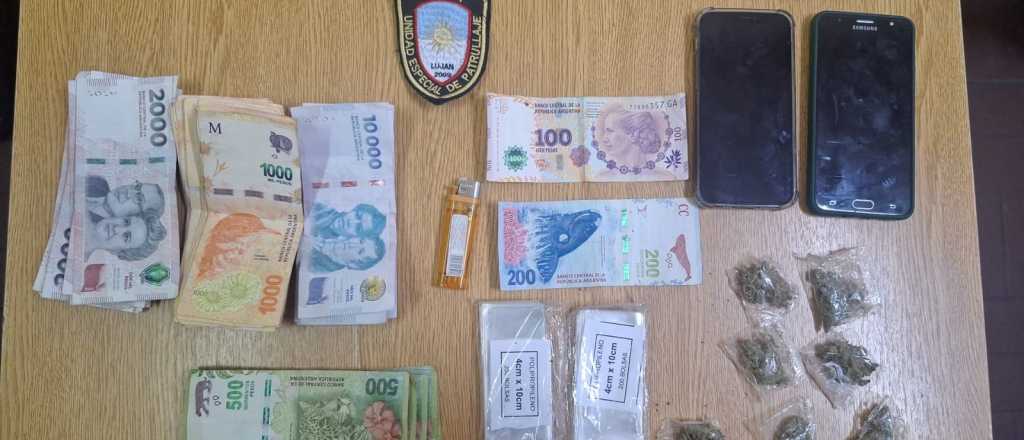 Dos jóvenes fueron detenidos con drogas y dinero en Luján