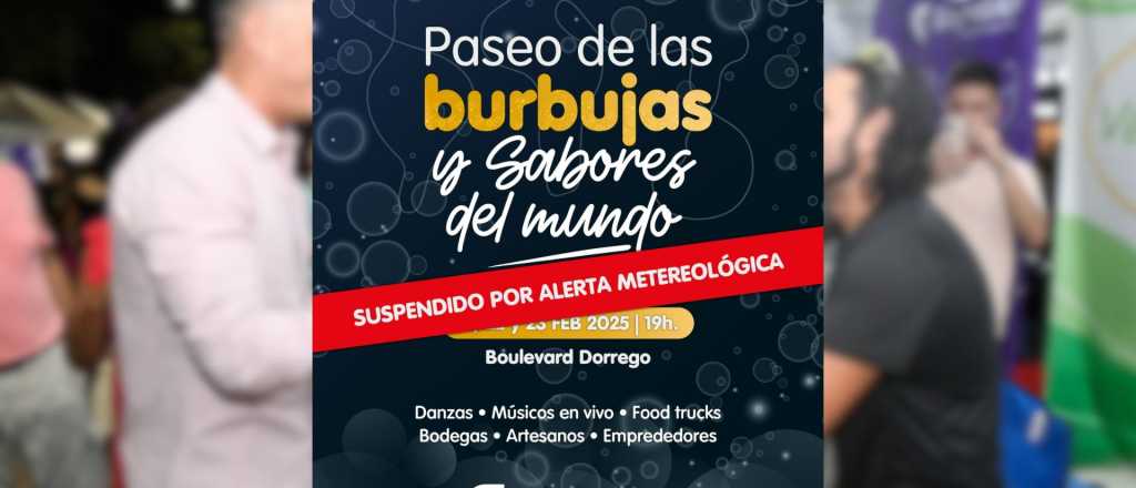 Suspendieron el "Paseo de las Burbujas" por la alerta de tormentas