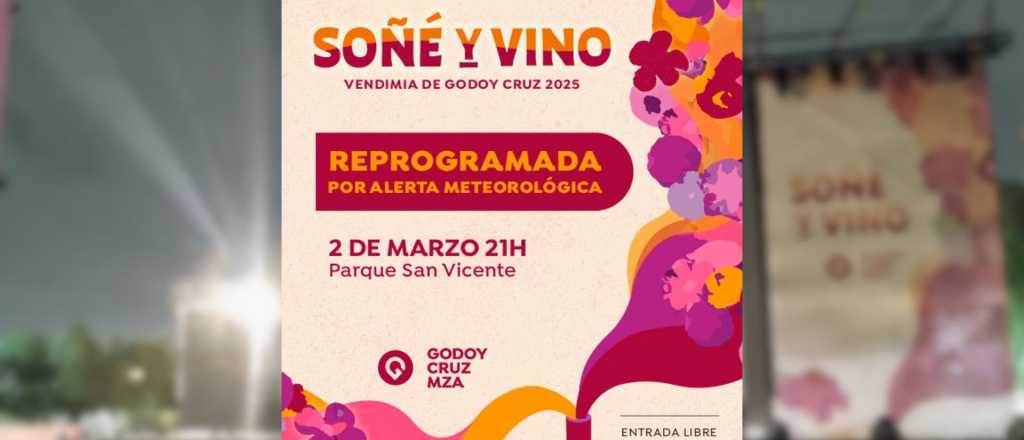 La Vendimia de Godoy Cruz fue reprogramada para el próximo domingo