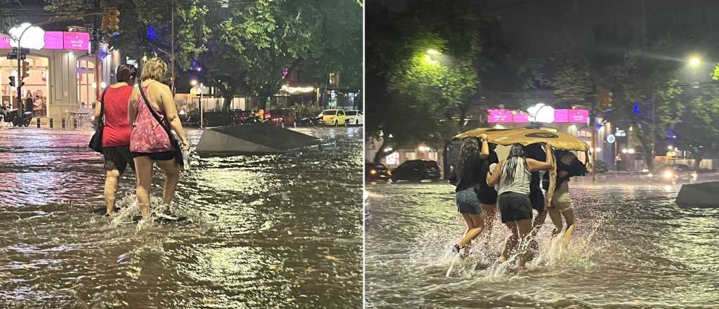 Intensa tormenta de lluvia y granizo en el Gran Mendoza