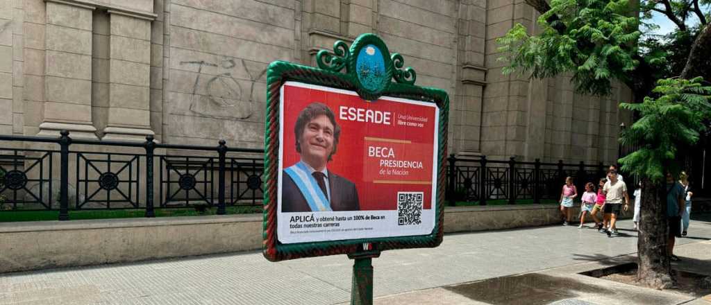 Milei difundió la beca de una universidad privada vinculada a Benegas Lynch