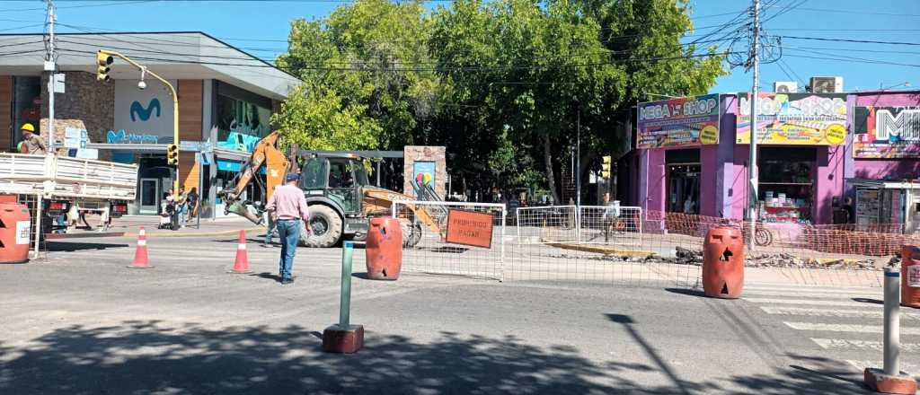 Por obras, piden circular con precauci&oacute;n en el centro de Tunuy&aacute;n
