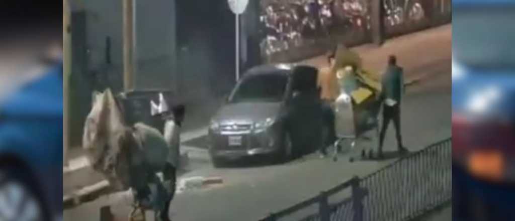 Video: trasladaban una hormigonera y un calefón robados y fueron detenidos