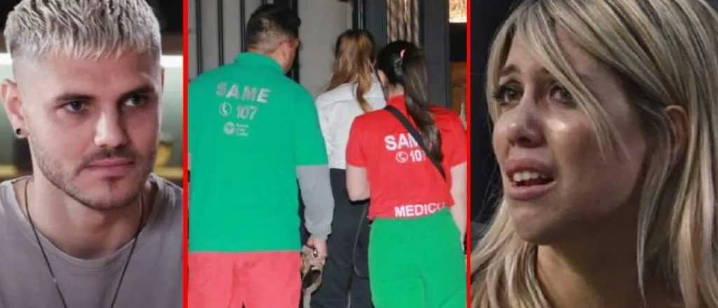 Video: esc&aacute;ndalo, gritos, llantos y polic&iacute;as por las hijas de Wanda e Icardi