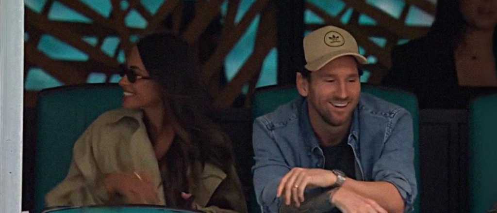 El partidazo que fue a ver Messi, causando furor en el mundo del tenis