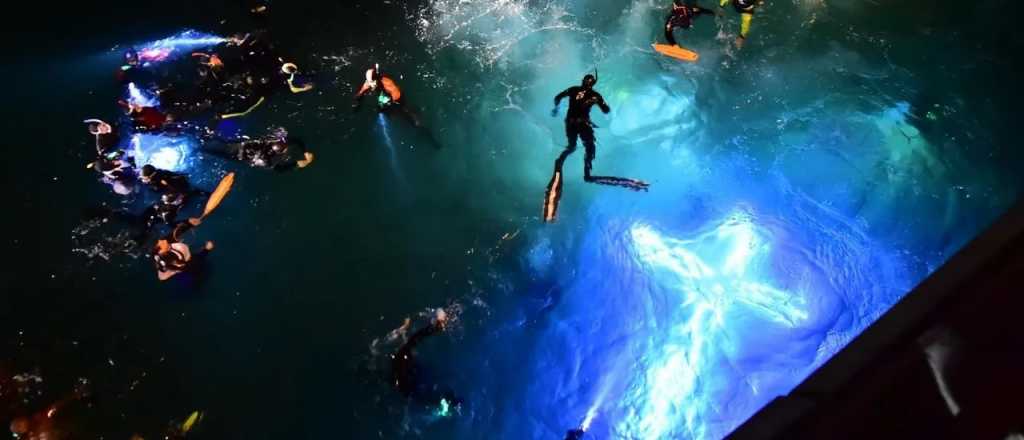 Fotos: el increíble Vía Crucis Submarino que se hizo en la Patagonia