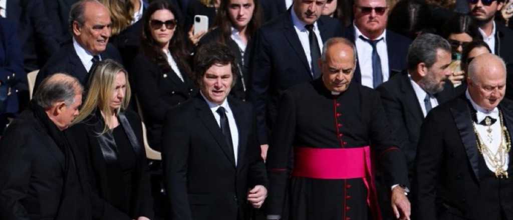 Milei despidió al papa Francisco en primera fila junto a Georgia Meloni