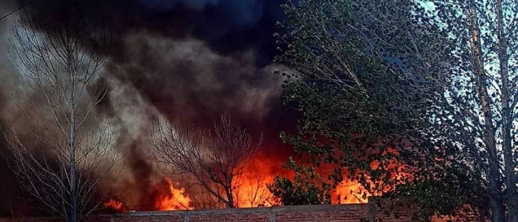 Un incendio arrasó con una chacarita en San Rafael