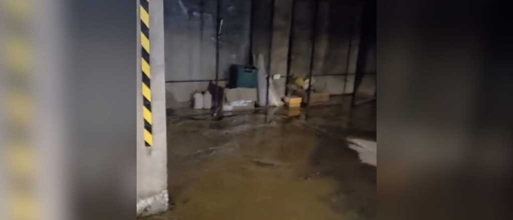 Se inundó la cochera de un edificio en la Quinta por una cloaca rota