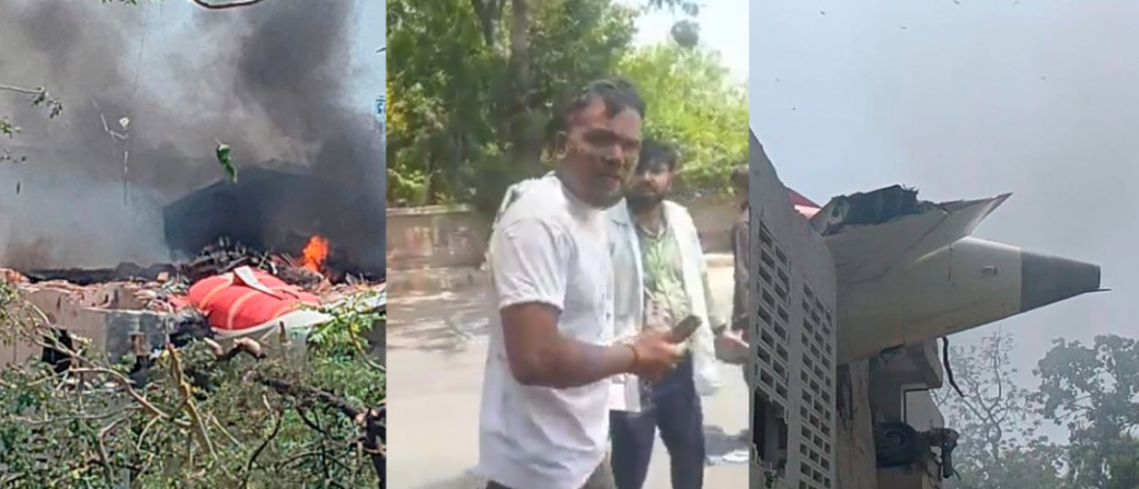 Caminando: as&iacute; sali&oacute; el sobreviviente de la tragedia a&eacute;rea de India