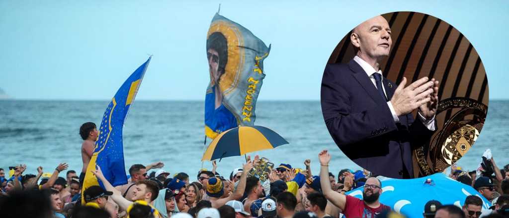 Infantino rendido ante la pasión de los hinchas de Boca