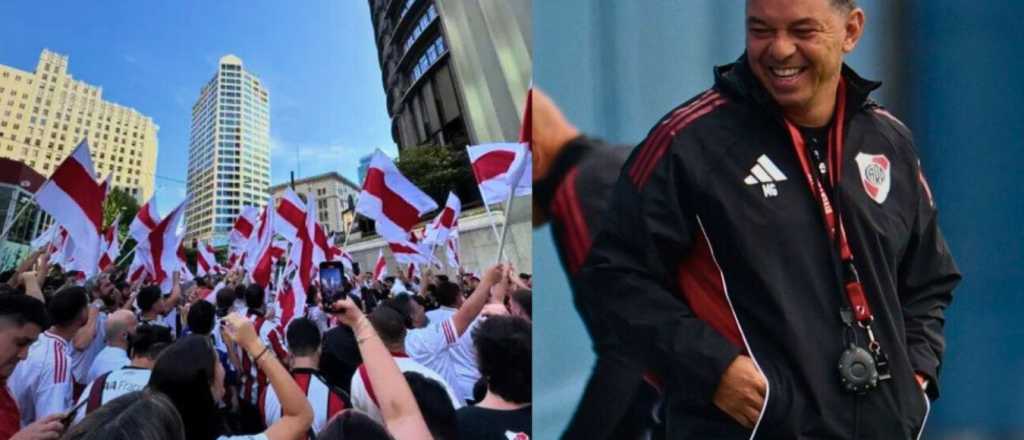Banderazo millonario y los 11 de River a minutos del debut