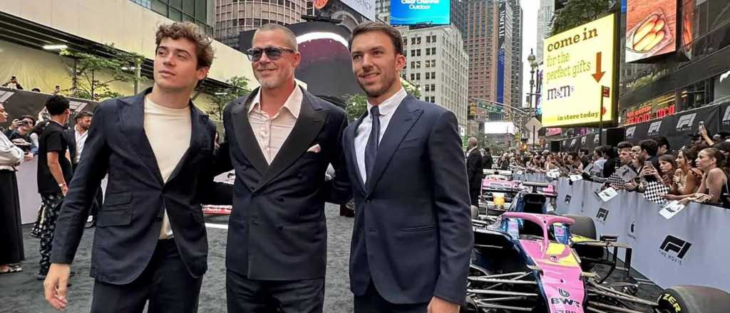 Colapinto y Brad Pitt, juntos en Times Square