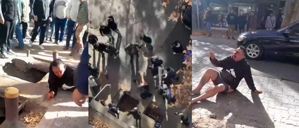 Videos: as&iacute; fue la paliza que recibi&oacute; el asaltante de la Galer&iacute;a Tonsa