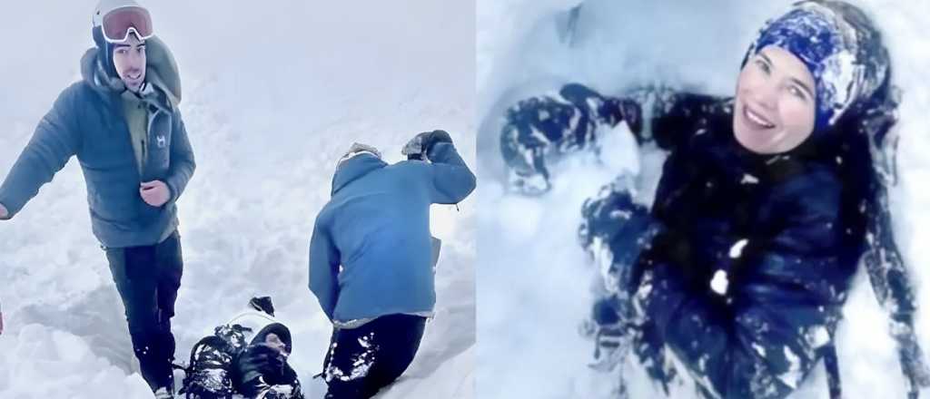 Video: dramático rescate de una pareja debajo de una avalancha de nieve