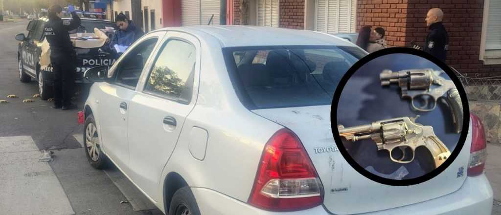 Los pararon en un control y quisieron escapar corriendo con armas