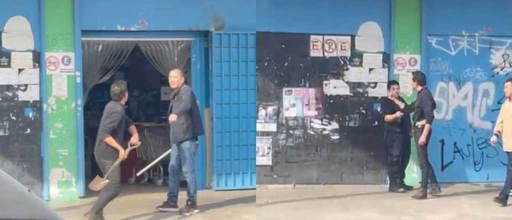 Video: se agarraron a palazos por una botella de agua en un súper chino