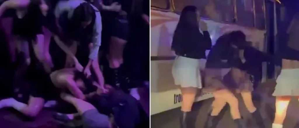 Videos: salvaje pelea entre chicas en un boliche