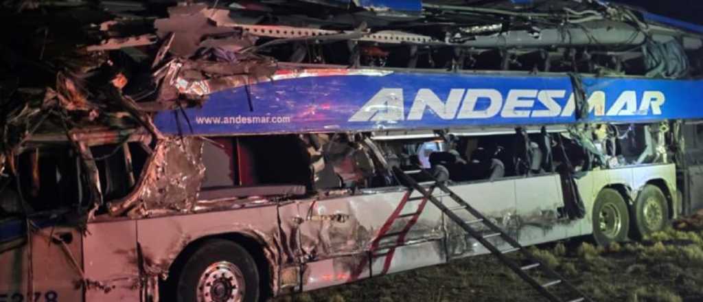 Micro de Andesmar chocó contra un camión en Santa Cruz: cuatro muertos