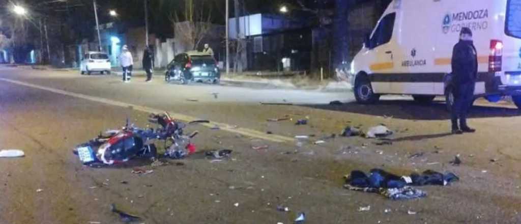 Un motociclista sufrió una fractura expuesta en la pierna en San Rafael
