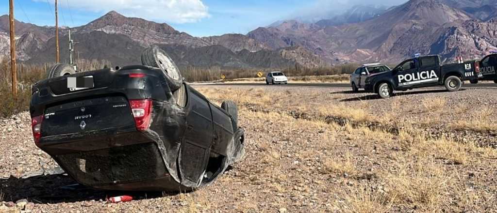 Accidente en Uspallata: dos heridos tras un vuelco en Ruta 149