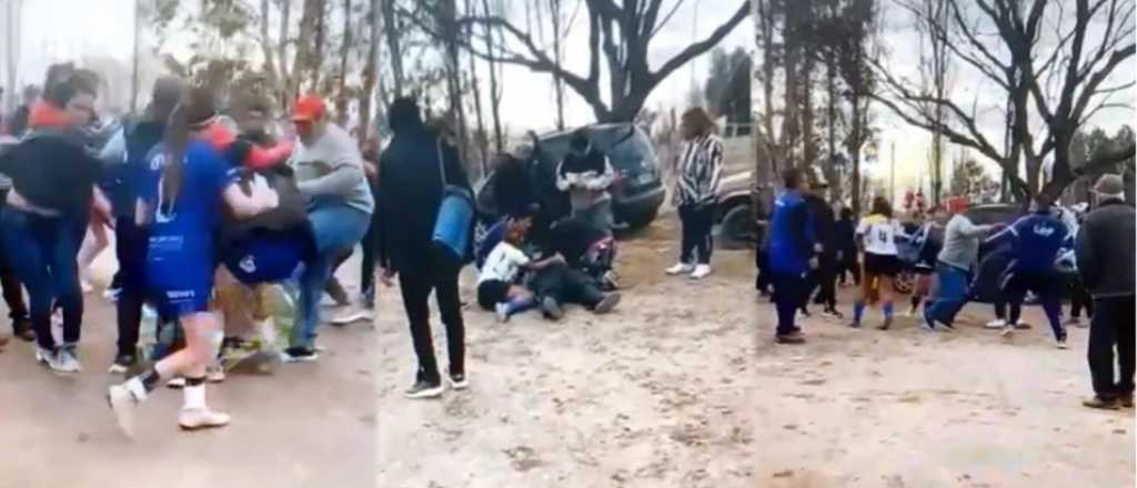 Jugadoras de Quiroga y Huracán de San Rafael, a las piñas