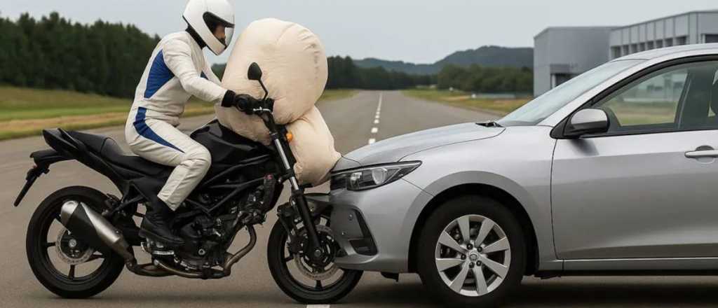 El futuro llegó: motos con airbag, un invento japonés