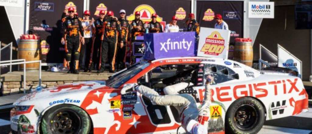 NASCAR: festejaba una victoria y una fea caída lo dejó internado