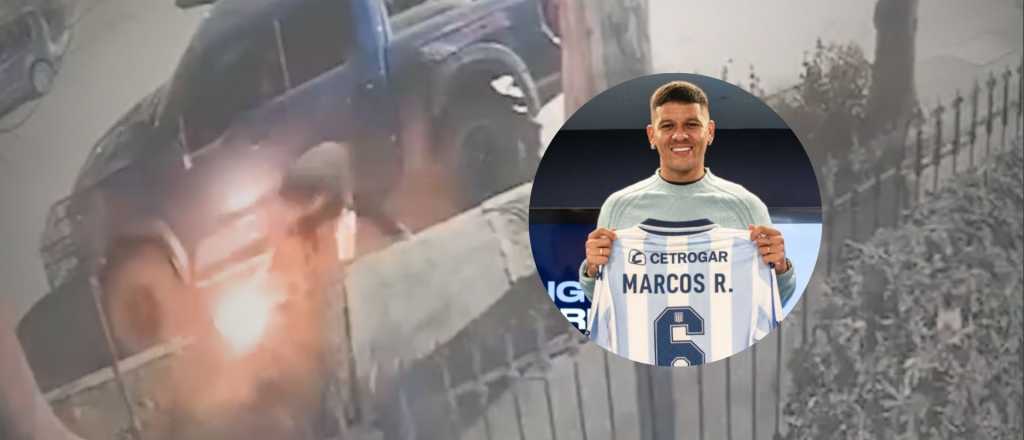 Incendiaron una camioneta de lujo registrada a nombre de Marcos Rojo