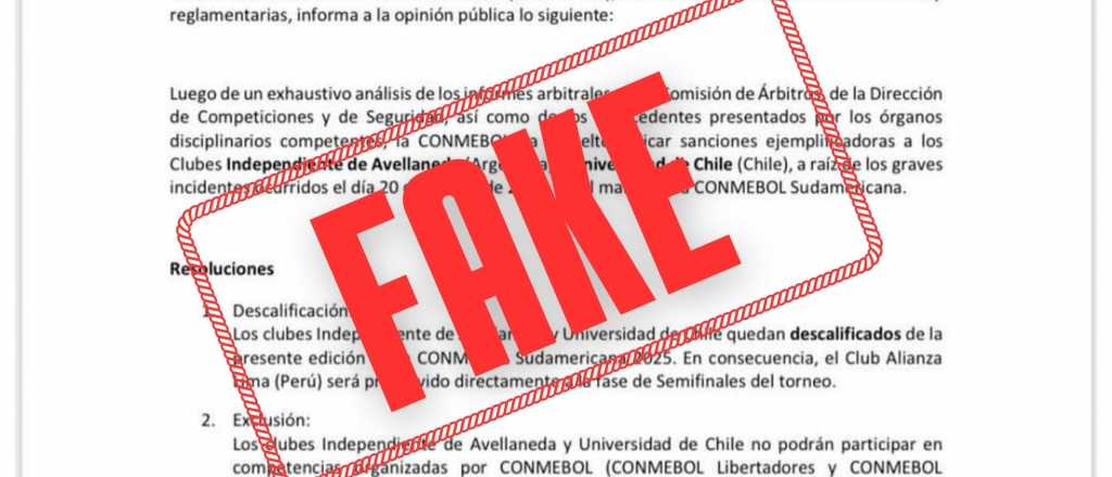 El falso comunicado de Conmebol que replicaron algunos medios