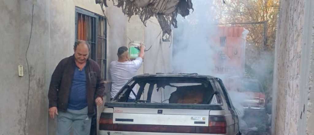 Las Heras: dejó en marcha el auto antes de irse a trabajar y explotó