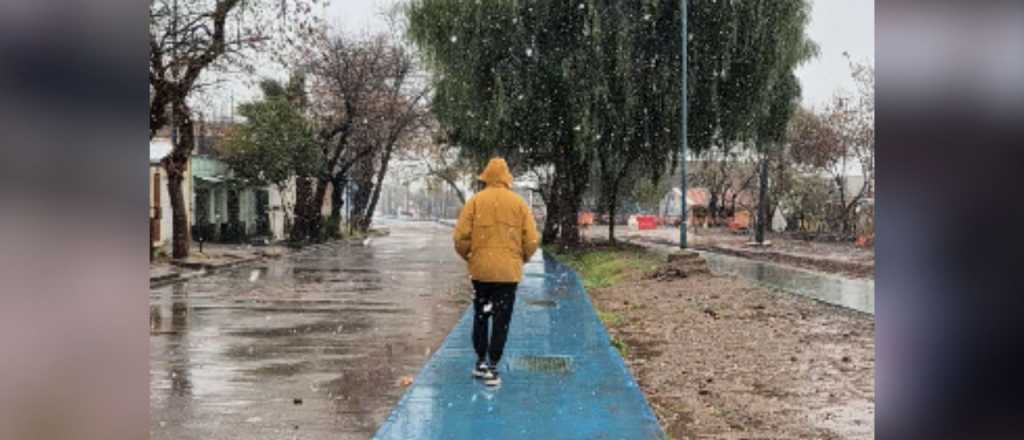 Video: la primavera sorprendi&oacute; con una nevada en el Manzano Hist&oacute;rico