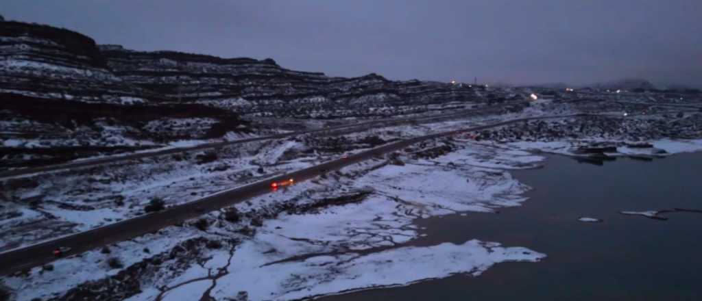 Video: la impactante postal de Potrerillos durante la tormenta de Santa Rosa